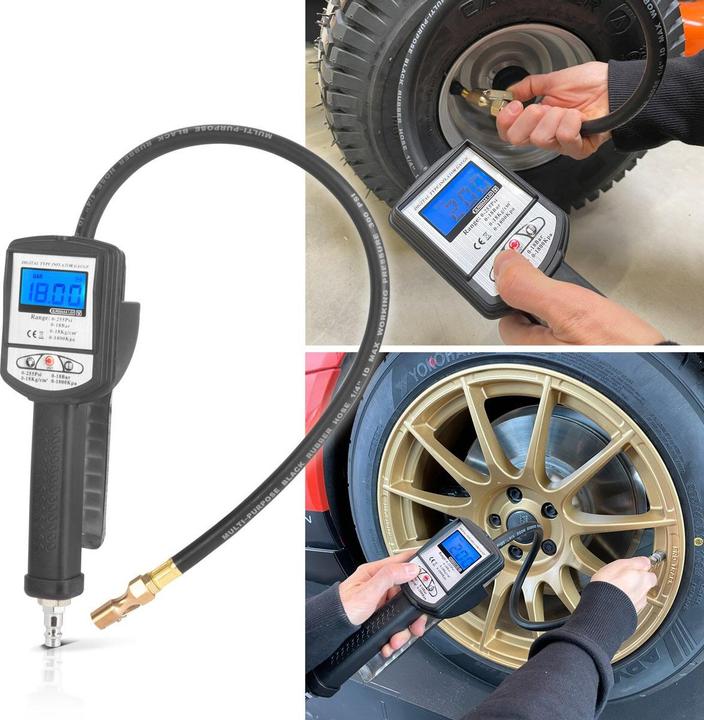 Actual product image Stahlwerk Digital compressed air tyre inflation gun DRP-18 ST Measuring range 0-18 bar