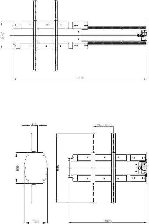 Image du produit DSS TV Lift Ascenseur mural et de plafond, métal / 0546 (Mur, 70", 120 kg)