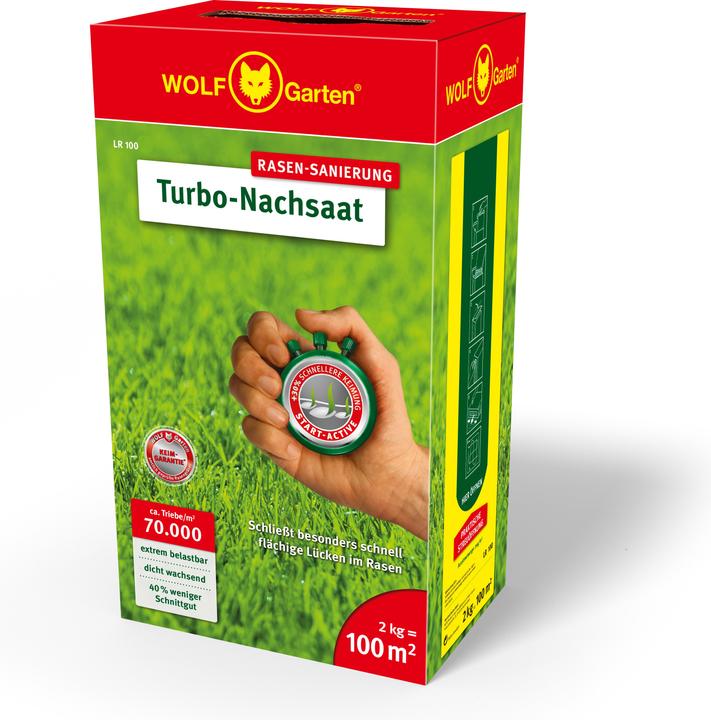 Actual product image Wolf-Garten Lawn Fertiliser Turbo Reseeding LR 100 | 2kg | for 100m² (Lawn reseed)