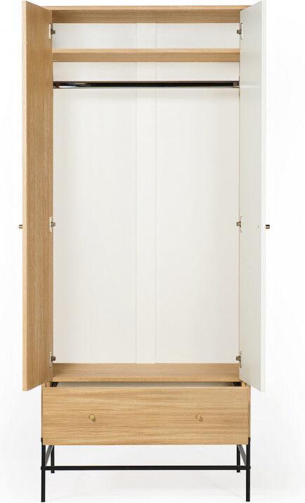 Produktbild Mr.Wood Garderobenschrank Flora Nussbaum 190 x 80 cm (80 x 55 x 190 cm)