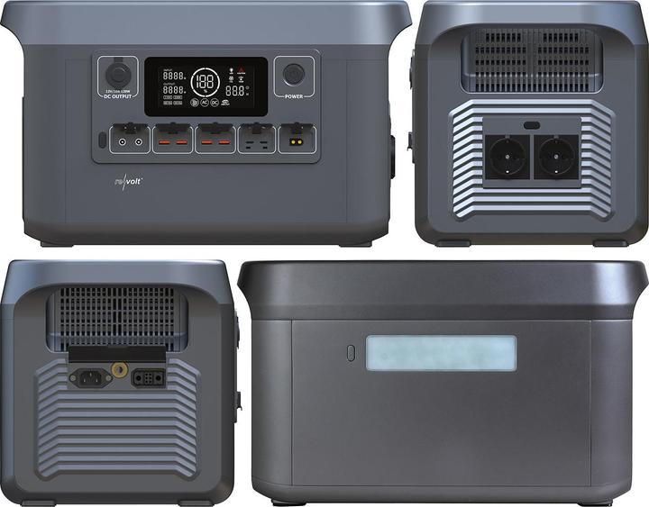 Produktbild Revolt Powerstation & Solar-Generator mit 550-W-Solarpanel, 1.920 Wh, 2.400 W (1.92 Wh, 28 kg)