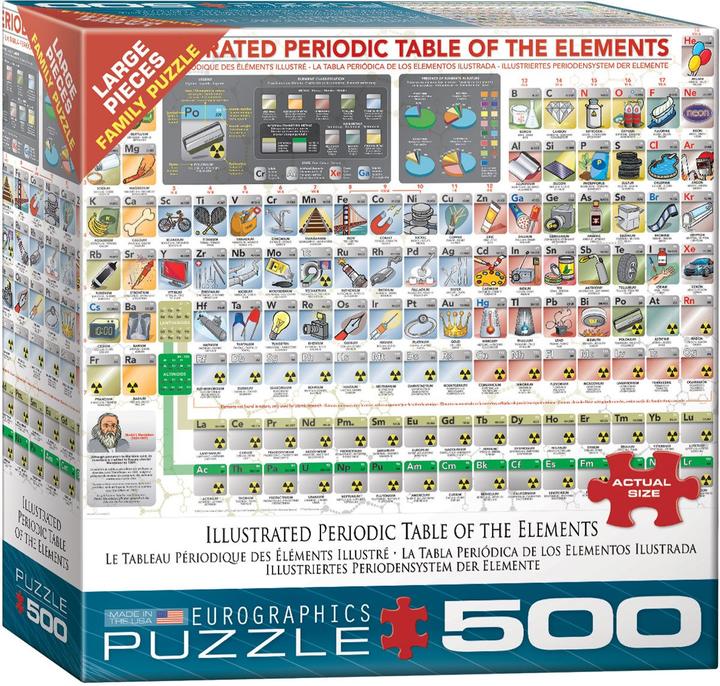 Immagine prodotto Eurographics Puzzle 500 pezzi XXL - Tavola periodica illustrata degli elementi (500 pezzi)