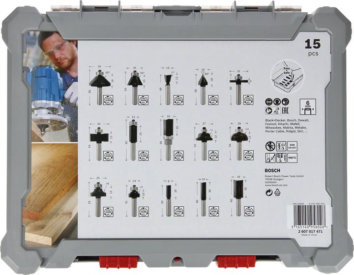 Actual product image Bosch Professional Zubehör Freehand milling cutter set.