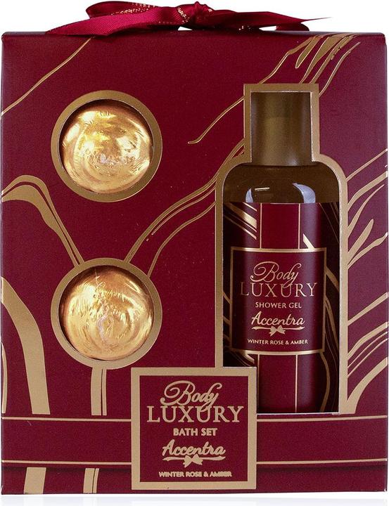Accentra Set regalo BODY LUXURY con bombe da bagno a forma di rosa (Set per la cura dei capelli)