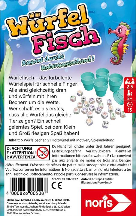 Actual product image Simba Cube fish (German)