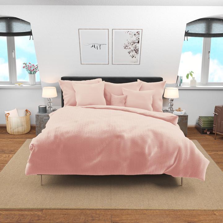 Actual product image Lotus Bettwaren Bed Linen Satin Seersucker uni (Duvet cover, 160 x 210 cm)