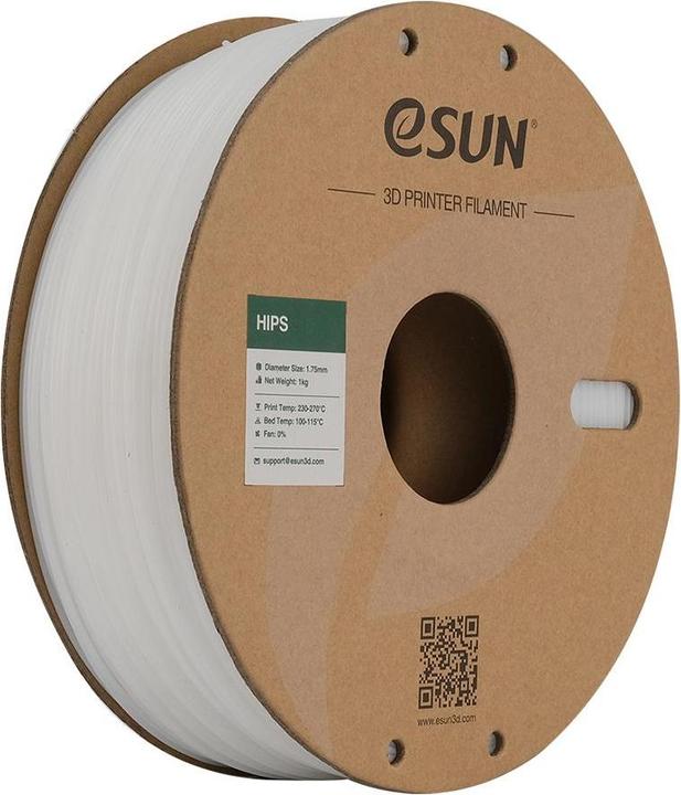 Produktbild eSUN HIPS Natural Filament 1.75mm 1Kg (HIPS, 1.75 mm, 1000 g, Weiss)