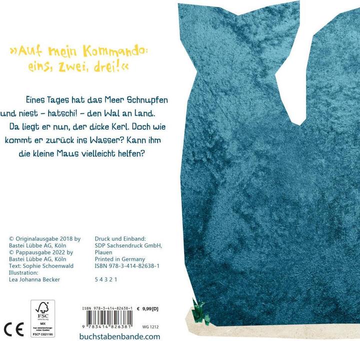 Image du produit Schieb den Wal zurück ins Meer! (Pappbilderbuch) (Allemand, Sophie Schoenwald, 2022)