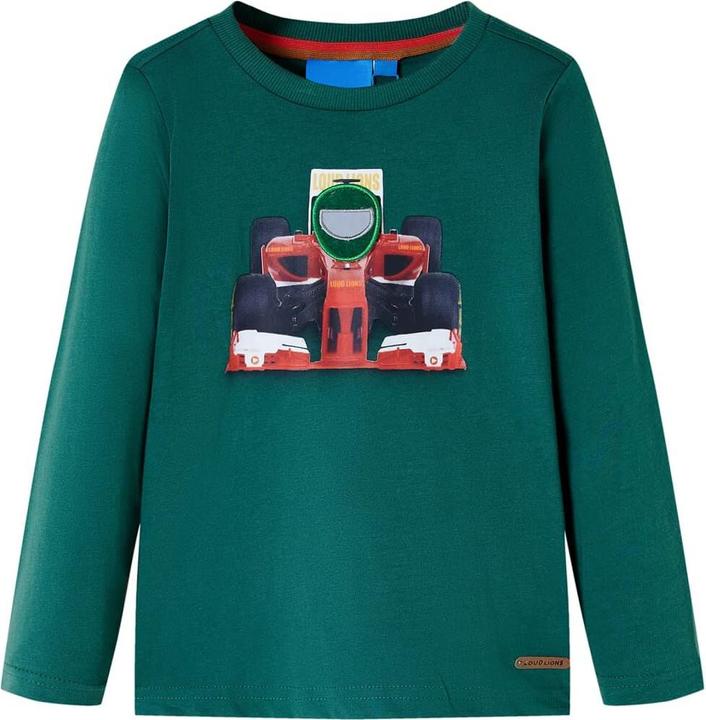 Actual product image VidaXL Children's long-sleeved shirt green 92,Material: 100 % cotton,colour (92)