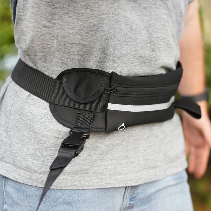 Produktbild Hermex Leine Jogging Bauchgurt Hüftgurt Hundeleine Flexibel Elastisch Bungee (128, Hund, Jogging)