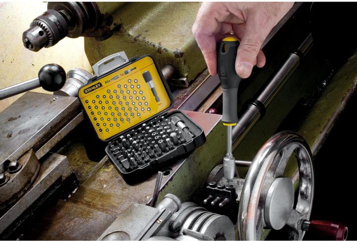 Actual product image Stanley Bit assortment, 1/4", 61 pieces, with magnetic bit holder (3/8", 5/16", 3/4", 1/4", 1/2", TORX)