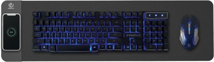 Image du produit Rebeltec QI 10W chargeur sans fil avec tapis de souris W400 High speed noir (18 W)