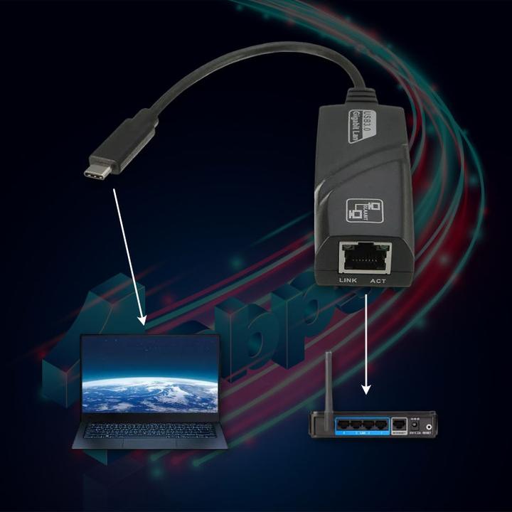 Immagine prodotto Hermex LAN USB-C Adattatore da LAN a USB-C Adattatore Ethernet Adattatore Ethernet USB-C (RJ45 (1x))