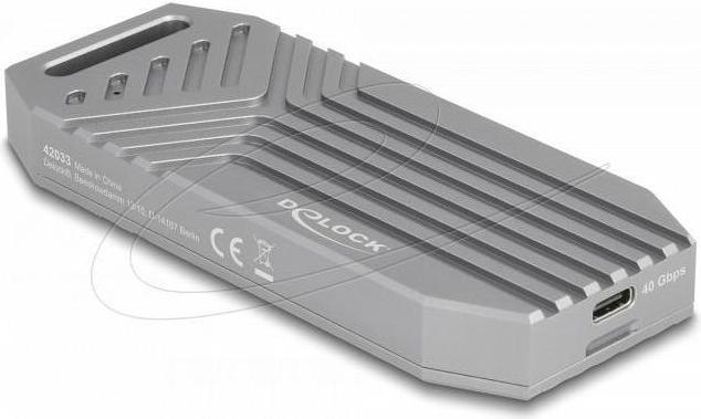 Produktbild Delock M.2 NVMe SSD Gehäuse USB 40 Gbps - werkzeugfrei (M.2 2280)