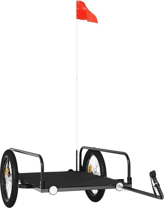 Actual product image VidaXL Fahrradanhänger Cargo Schwarz 135x70x37 cm Eisen, Farbe