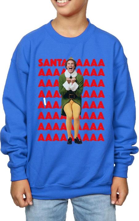 Actual product image Elf Boys Buddy Santa Scream Sweatshirt (116)