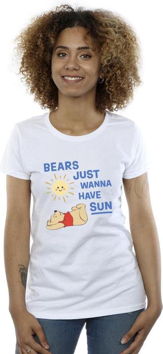 Actual product image Disney Womens/Ladies Winnie The Pooh Bears Just Wanna Have Sun Cotton T-Shirt (XXL)