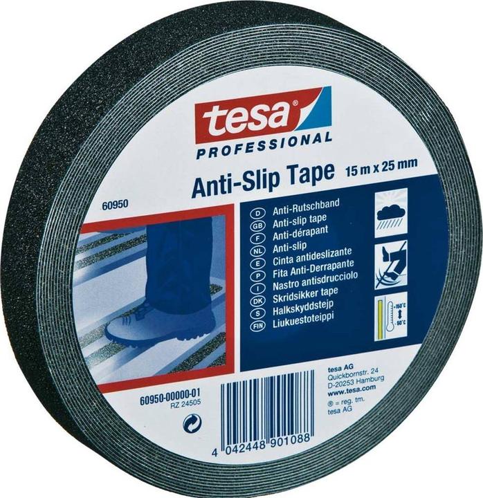 Actual product image tesa Anti-Rutsch Klebenband,15 x 25mm,schwarz (25 mm)