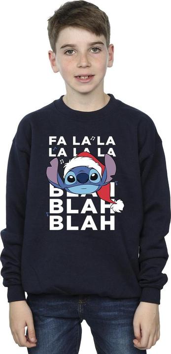 Actual product image Disney Boys Lilo And Stitch Christmas Blah Blah Blah Sweatshirt (104)