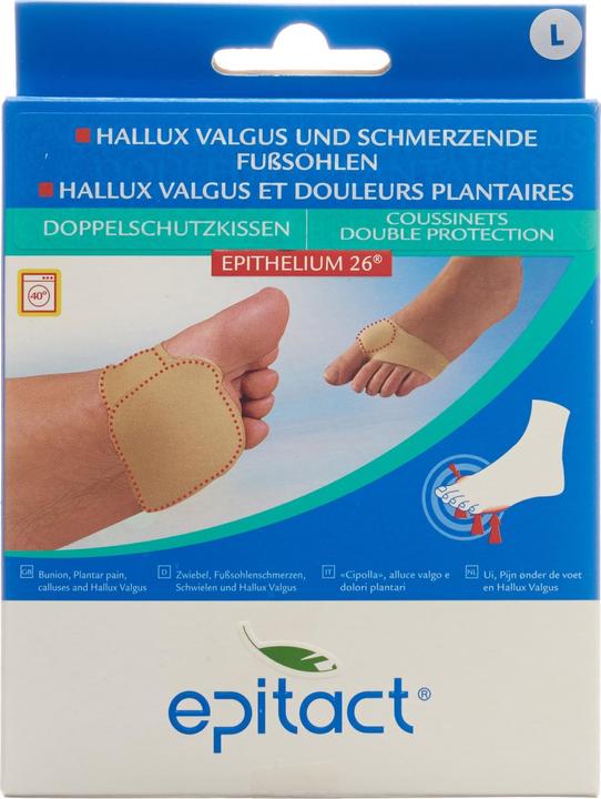Actual product image Epitact Double protection cushion hallux valgus and painful soles of the feet size L (L)