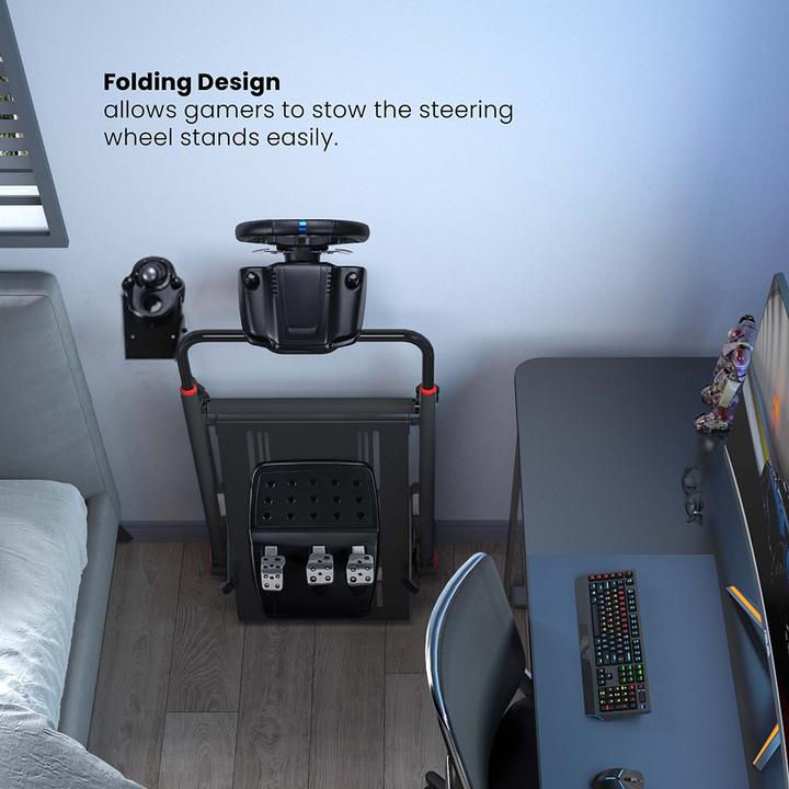 Immagine prodotto Wiltec Supporto per volante pieghevole Supporto per volante Stand Gaming Sim Racing Setup