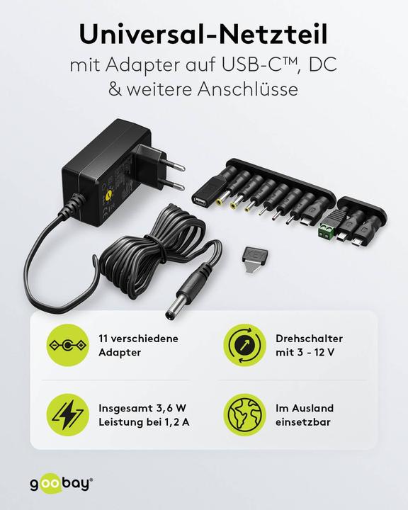Produktbild Goobay Universal-Netzteil