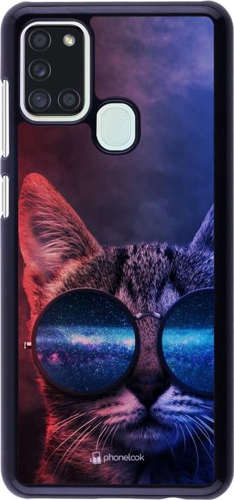 Immagine prodotto PhoneLook Copertina Occhiali da Gatto Rosso Blu (Samsung Galaxy A21s)