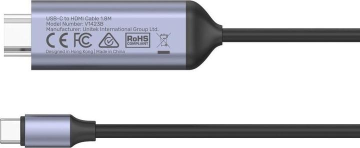 Actual product image Unitek V1423A Adapteris USB-C - HDMI 2.1 8K60Hz 1.8 m (1.80 m, HDMI)