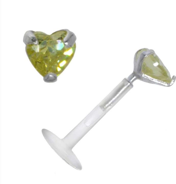 Actual product image Bijouteria Piercing for lip/Tragus (Bioplastic, Silver 925, Zirconia)