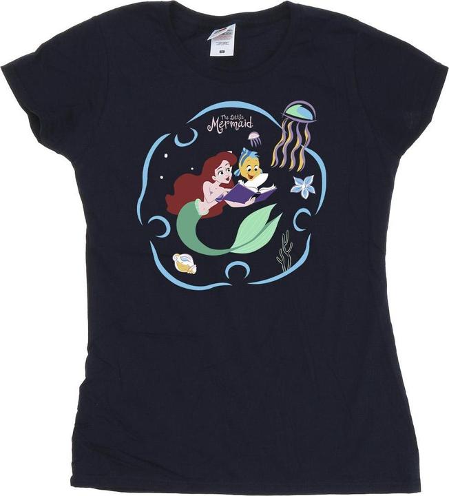 Immagine prodotto Disney The Little Mermaid Reading A Book Maglietta Donna (L)