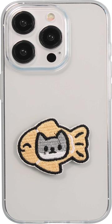 Produktbild PhoneLook Sticker Aufkleber für Handy/Tablet/Computer 3D gestickt Cat inside Fish