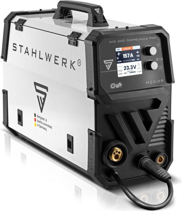 Produktbild Stahlwerk Schweissgerät MIG MAG 200 Doppelpuls Pro vollsynergisches mit Zubehör