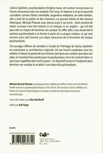 Immagine prodotto Sabina Spielrein, poésie et vérité (Francese, Plastow Michael Gérard, 2021)