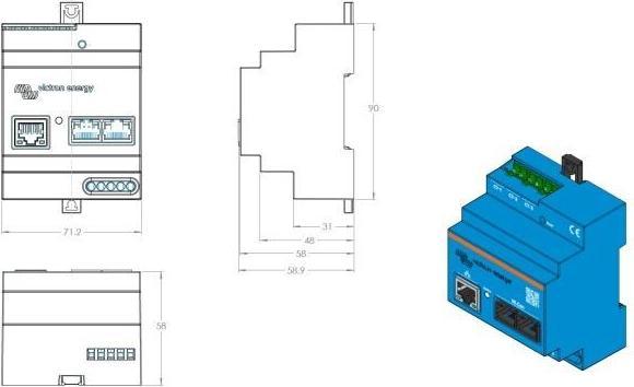 Produktbild Victron Energy Energiezähler VM-3P75CT - Ve.Can - Ethernet