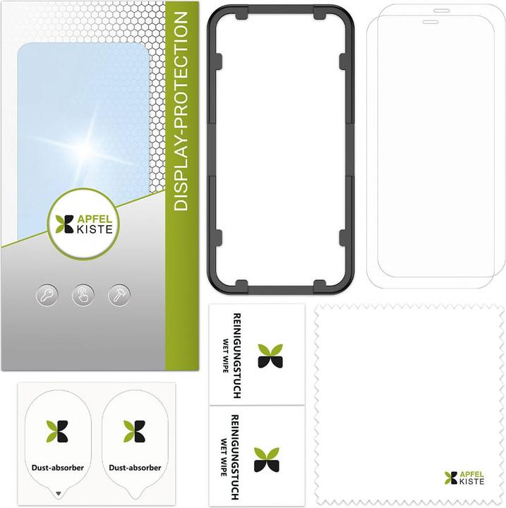 Actual product image Apfelkiste - Panzer Glas Displayschutzfolie mit Montagerahmen (2er Set) (2 Piece, Samsung Galaxy S24 Ultra)