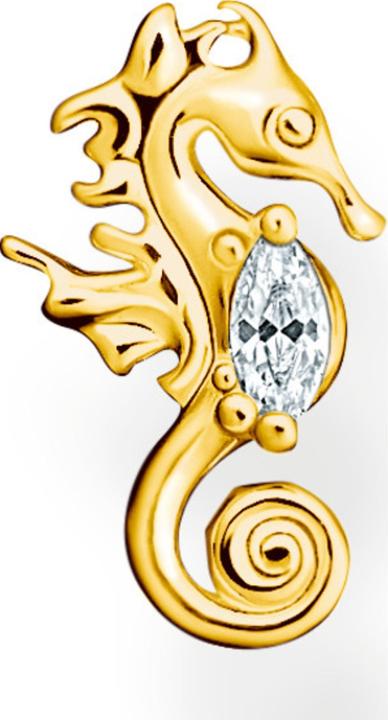 Thomas Sabo Einzel Ohrstecker Seepferdchen Gold (925er Silber)
