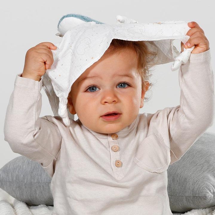 Image du produit Fehn 056068 Doudou baleine fehnNATUR - Doudou pour bébé en coton bio avec attache tétine