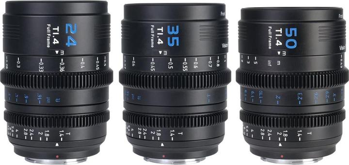Image du produit Sirui VP-1-3B VISION PRIME T1.4 Full-frame Cine Lens 24mm&35mm&50mm Black mit Wechsel Mount (Monture C, Plein format)