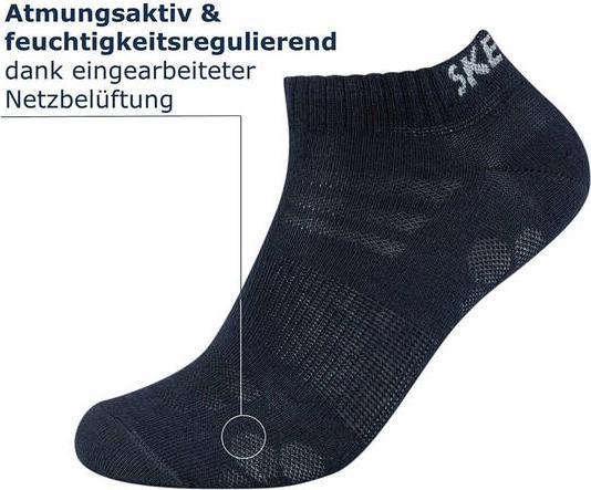 Actual product image Skechers Unisex Sneaker Socks 8 Pack (pack of 8, 35, 38)
