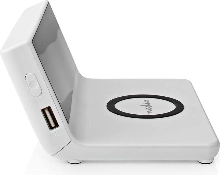 Produktbild Nedis Wecker Kabelloses Ladegreät Qi Zertifiziert 5/7.5/10 / 15 W USB-A Stecker 2 Alarmzeiten Snooze