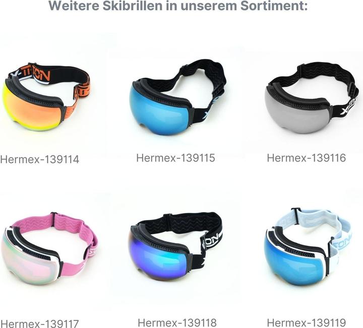 Produktbild Hermex Ersatzglas für magnetische Skibrille Wechselglas Skibrillenglas Snowboardbrillenglas (Skibrille Ersatzglas)
