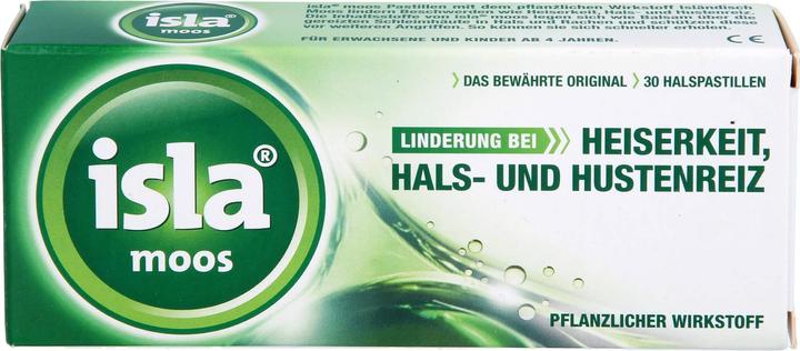 Actual product image Isla moss throat lozenges, 30 pastilles (30 Piece)