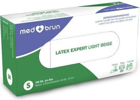 Image du produit MedBrun Gant à usage unique en latex Expert L, beige, 100 pcs, taille (L)