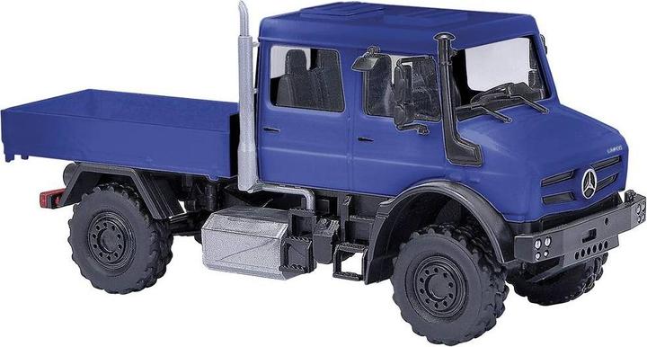 Actual product image Busch 51082 H0 Truck model Mercedes Benz Unimog U 5023, blue
