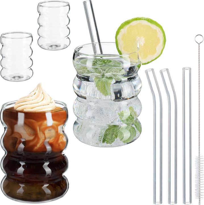 Immagine prodotto Relaxdays 4x bicchieri di vetro (0.35 l, 4 x)