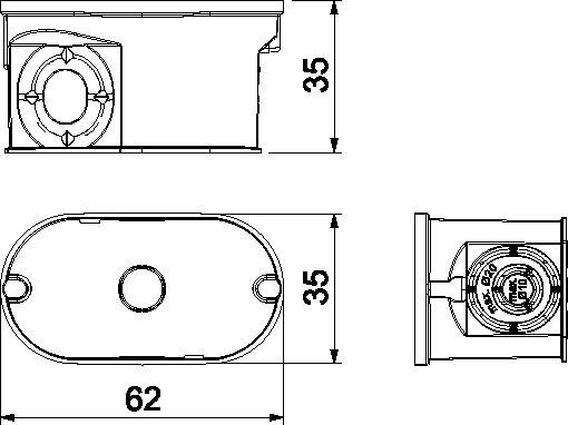 Actual product image OBO Bettermann UP wall outlet box