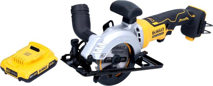 Actual product image DeWalt DCS 571 N Akku Handkreissäge 18 V 115 mm Brushless + 1x Akku 2,0 Ah - ohne Ladegerät