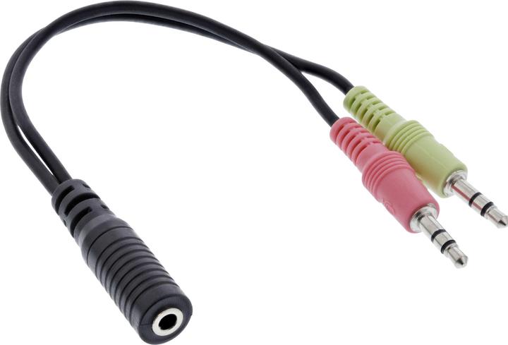 Immagine prodotto InLine Adattatore per cuffie (0.15 m, Connettore da 3,5 mm (AUX))