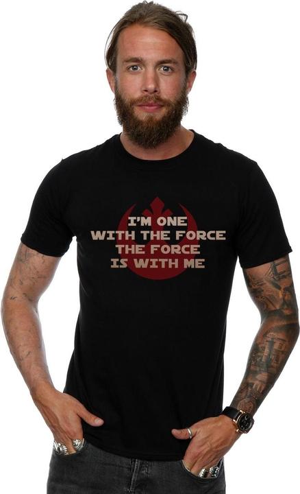 Image du produit Star Wars - T-shirt ROGUE ONE I'M ONE WITH THE FORCE RED - Homme (XL)