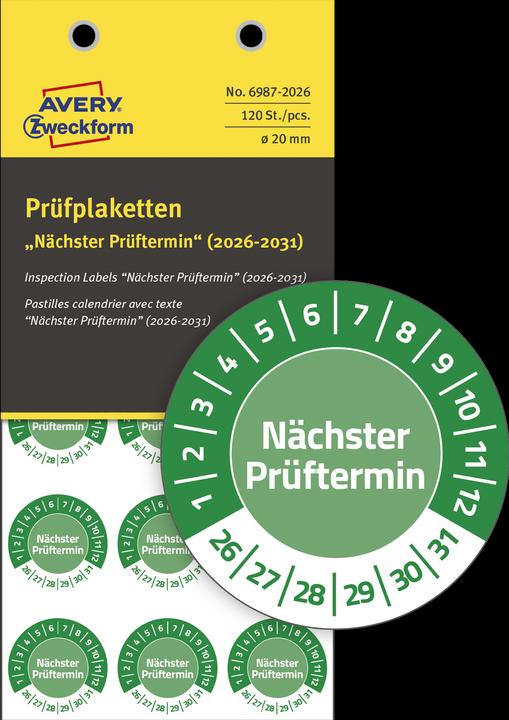 Avery Prüfplaketten
